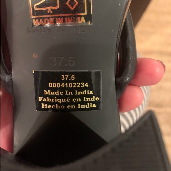 NWT Free People Black Strappy Block Heel Sandals gorgeous Sz 7.5 - Picture 12 of 13